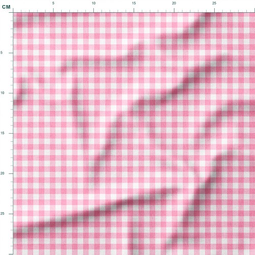 Tkanina bawełniana premium Pastelowa różowa kratka gingham – tkanina drukowana na metry