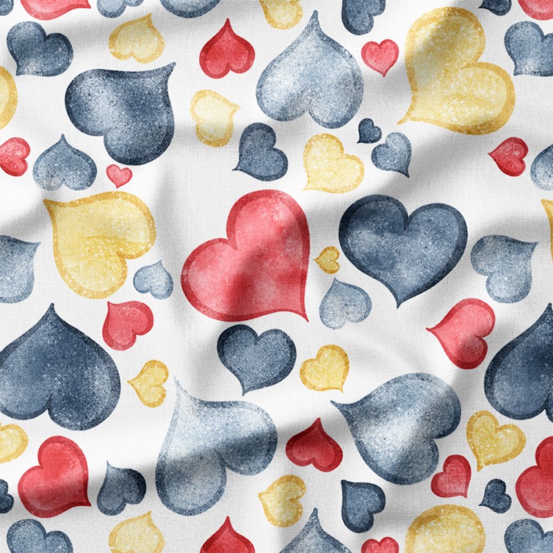 złocie i czerwieni – dzianina drukowana na metry