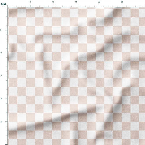 Dresówka z elastanem Pastelowa taupe szachownica – dzianina drukowana na metry