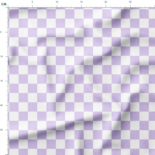 Dresówka z elastanem Pastelowa fioletowa szachownica – dzianina drukowana na metry