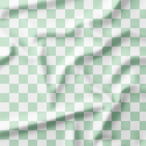 Dresówka z elastanem Pastelowa szałwiowa szachownica – dzianina drukowana na metry