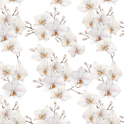 Akwarelowe orchidee na gałązkach