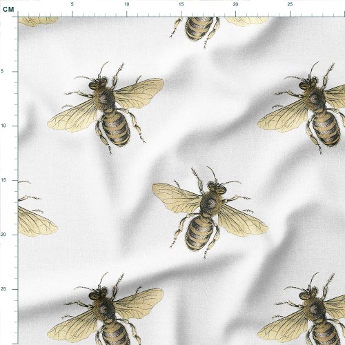 Pszczoły w stylu rycin entomologicznych